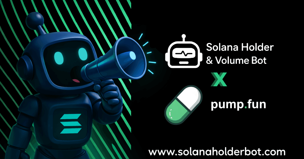 SolanaHolderBot Telegram interface showing real-time permanent holder addition and pumpfun trending impact